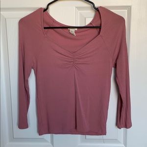 Knit pink long sleeve